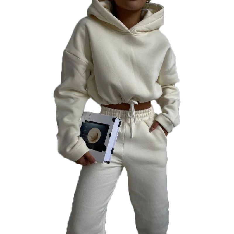 Women's Hooded Sweater Set Two-piece Set_ecoleips.com