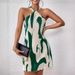 Women's Clothing Dress Women's New Fashion Casual Printing High End Halter Neck Women's Short Skirt_ecoleips.com