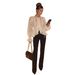 Summer New Style Women's Round Neck Flared Sleeve Slim Fit Irregular Shirt Top Fashionable And Stylish Clothing_ecoleips.com