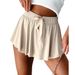 Aria Basics Aria Basics 2025 Spring/Summer New Solid Color Women's Three-Quarter Shorts, European And American Simple Versatile High-Waisted_ecoleips.com
