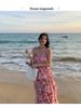 Sexy Backless Flounce Skirt Design Beach Vacation Long Dress Oversized Cake Style Women's Strapless Gown Summer Commute Dress_ecoleips.com