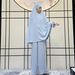 Verve Abya Women's Plus Size Outfit Set Simple Solid Color New Long Dress_ecoleips.com