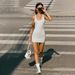 European And American Style Trendy Knitted Sleeveless Vest Dress Slim Fitting Short Skirt for Retro Hot Girl_ecoleips.com