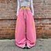 Unisex American Style Relaxed Star Print Wide Leg Sweatpants Drawstring Casual Drapey Versatile Straight Leg Loose Fitting Trousers_ecoleips.com
