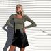 Voya Women's High-end Style Imperial Style T-shirt With Spring And Summer Square Collar And Lace Up, Slim Fit And Temperament Short Top_ecoleips.com