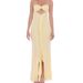 Stylish Open‑Back Strapless Ruched Split Hem Dress Fitted Bodycon Cocktail Long Dress_ecoleips.com