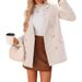 Women's Clothing Tweed Suit Jacket Casual Jacket Long Sleeve Double Breasted Front Plaid Work Clothes_ecoleips.com