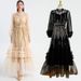 Women's Clothing Luxury Banquet Evening Dress Puffy Dress Spring And Summer Mesh Gauze Heavy Sequins Fungus Perspective Dress_ecoleips.com