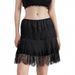 2025 Cross-Border Women's Lace Mini Y2k Pleated Low-Waist Layered Fluffy Skirt_ecoleips.com