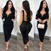 Women's Clothing elegant pure color hip wrapped backless deep V high waist bow elastic slit dress_ecoleips.com