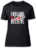 Women's T-Shirts Womens T Shirt England Football We Believe Ladies Tee Gift_ecoleips.com