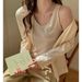 Trendy Girl Closet Spring And Summer Versatile Loose Lazy Style Base Wearable Small Camisole Vest Women's Inner Layer Cover-Up Sleeveless_ecoleips.com
