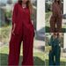Women's Casual Loose Trouser Set Fashion Autumn Winter Solid Color New Clothing_ecoleips.com
