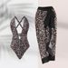 New Sexy One-piece Swimsuit Bikini Strap Swimsuit Deep V Suit Long Dress Chiffon_ecoleips.com