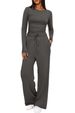 2025 European American Cross-border Spring And Autumn Asymmetrical Design Casual Suit For Women, Long-sleeved Wide-leg_ecoleips.com