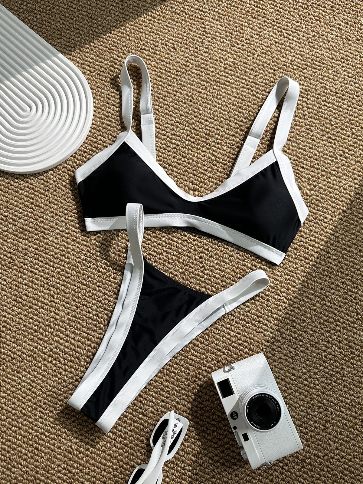 Color Block Women's Clothing Bikini Beach Swimsuit American Style Sexy Two Piece Hot Selling 2026_ecoleips.com