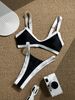 Color Block Women's Clothing Bikini Beach Swimsuit American Style Sexy Two Piece Hot Selling 2026_ecoleips.com