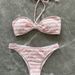 Women's Clothing New Striped Split Swimsuit For Women High End Hot Spring Durable Lace Up Ins Swimsuit_ecoleips.com