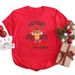 European And American Cross-border Foreign Trade Women's Clothing Christmas Merry Round Neck Printed Ladies Short Sleeve_ecoleips.com