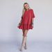 Cross-border Women's Clothing Dress, Loose-fitting Solid Color Round-neck Short-sleeve Sweet And Spicy Style_ecoleips.com