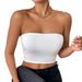 Women's Sexy Navel Baring Tube Top One Piece Strap Vest Outerwear Wrap Cross Style European American Hot Fashion_ecoleips.com