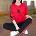 Women's Clothing Korean Style Sports Suit Set Round Neck Sweatshirt Casual Two Piece Loose Fit Plus Size Trendy Spring Autumn_ecoleips.com