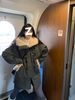 girl Lamb Wool Mid-Length Jacket For Women 2025 New Workwear Parka Thickened Slimming Cotton Coat_ecoleips.com