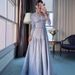 Elegant Floral Print V-Neck Maxi Dress With Elastic Waist For Women, Casual & Office Wear, Blue & Pink Options_ecoleips.com