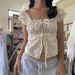 European And Lace-Up Hot Tube Lace Trim American Vest Ruffled Edge Girl Style Top_ecoleips.com