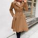 Women's Clothing Double-Breasted Pea Coat – A-Line Trench Coat With Notch Lapel & Pockets_ecoleips.com