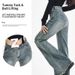 Flash Sale Direct Supply: Spring/Summer Designer Frayed Hem Micro Flare Jeans For Women, Slimming Patchwork Floor-Length_ecoleips.com