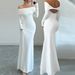 Women's Off-Shoulder Bodycon Dress - Elegant Slim Fit Bandage Dress For Fall_ecoleips.com