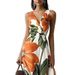 Women's Clothing Printed Slim Waist Oversized Skirt Dress_ecoleips.com