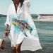 FD903 In Stock 2024 Summer New European And American Loose Collared Long Sleeve Bohemian Printed Dress_ecoleips.com