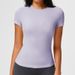 Women's Slimming Quick Drying T-Shirt Short Sleeve Fitness Sports Top Waist Defining For Yoga And Celebrity Style Spring Summer_ecoleips.com