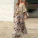 Women's Clothing fashion oblique collar one shoulder high waist casual printed pants suit_ecoleips.com