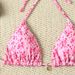 Women's Floral Print Bikini Set Sexy Bandeau Top with Adjustable Tied Closure High-Cut Bottoms for Beach And Pool_ecoleips.com