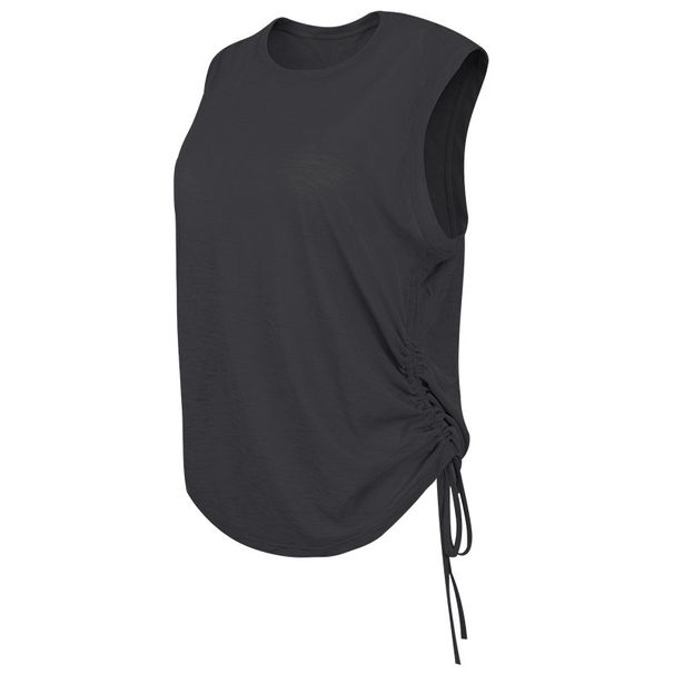 K Drawstring Sleeveless Sports Top With Loose And Thin Training Cover, Quick Drying Running Yoga Women's Top_ecoleips.com