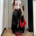 K Wide Leg Curved Knife Pants Women's New Lazy Style Relaxed Feeling Versatile Casual Sports Pants. No Belt_ecoleips.com