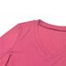 2025 Cross-Border European And American Style Solid Color V-Neck T-Shirt, Standard Size, Casual Short Sleeve For_ecoleips.com