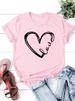 European And American Cross-border Foreign Trade Wholesale Clothing, Simple Heart-shaped Round Neck Plus-size_ecoleips.com