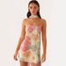 Women's Clothing New Tube Top Chiffon Print Tight Dress_ecoleips.com