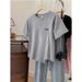 Women's Korean Style Short Sleeve T-Shirt – Asymmetrical Design, Oversized Fit, Fashionable Crew Neck (S-3XL, 5 Unique Styles)_ecoleips.com