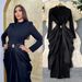 Elegant Semi-High Neck Pleated Long Sleeve Dress For Women - Red Slim Fit A-Line Midi Dress For Sophisticated Style_ecoleips.com