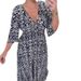 Women's V Neck Beach Dress Summer Style Loose Print Loose Maxi Dress For Vacation_ecoleips.com
