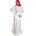 Elegant Long Sleeve Dress Set For Women - Soft & Comfortable Polyester Blend, Stylish & Versatile For Spring & Summer_ecoleips.com