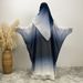 Verve Fashion Muslim Chiffon Cardigan Gradient Batwing Sleeve With Headscarf Set Abaya 67501_ecoleips.com