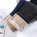 2022 Autumn Winter New Fleece-Lined Jeans For Women Korean Style Slimming Versatile High-Waisted Thickened Skinny Pants_ecoleips.com