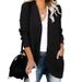 Women's Autumn/Winter Cardigan Style Curved Placket Knit Sweater Fashion Clothing_ecoleips.com