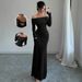Women's Clothing One Shoulder Pleated Tight Fitting Fashionable And Elegant Hip Wrapped Long Evening Dress_ecoleips.com